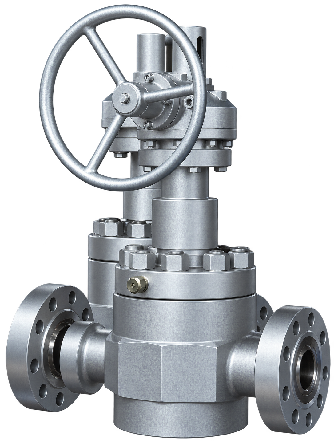 CEPAI globe valve with a silver handwheel and flanged connections