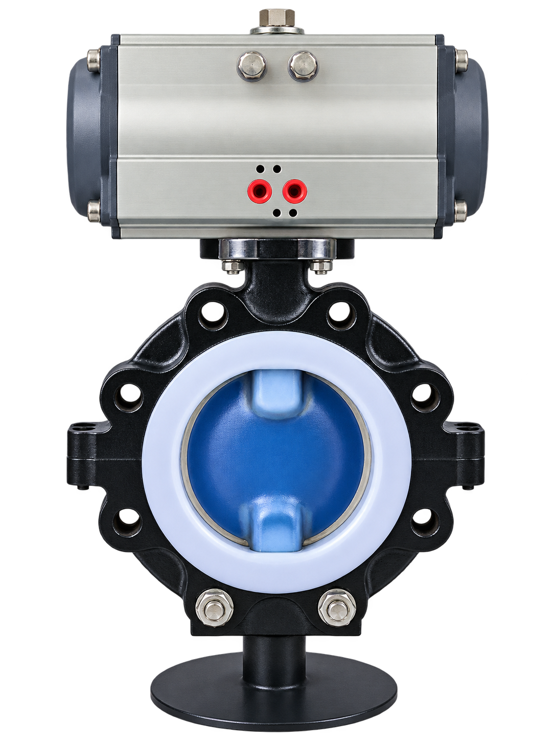Actuated butterfly valve